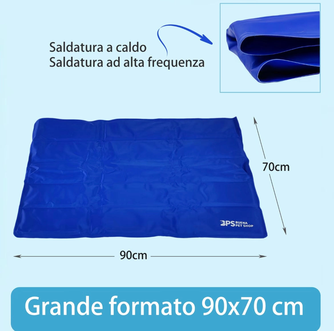 BPS tappettino refrigerante cane gatti 90x70cm