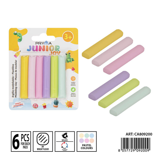 PRYMA argilla modellare 6pz pastel
