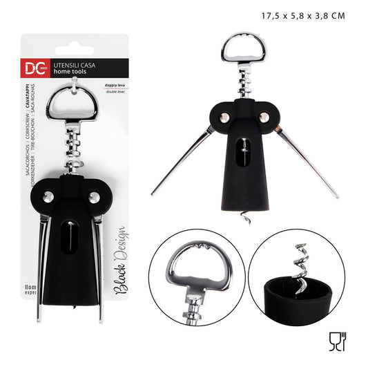 DC CASA L/BLACK cavatappi metallo 17.5x5.8x3.8cm