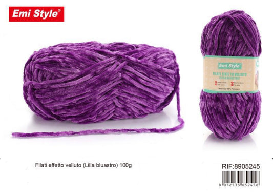 FILATI effetto velluto lilla bluastro 100g