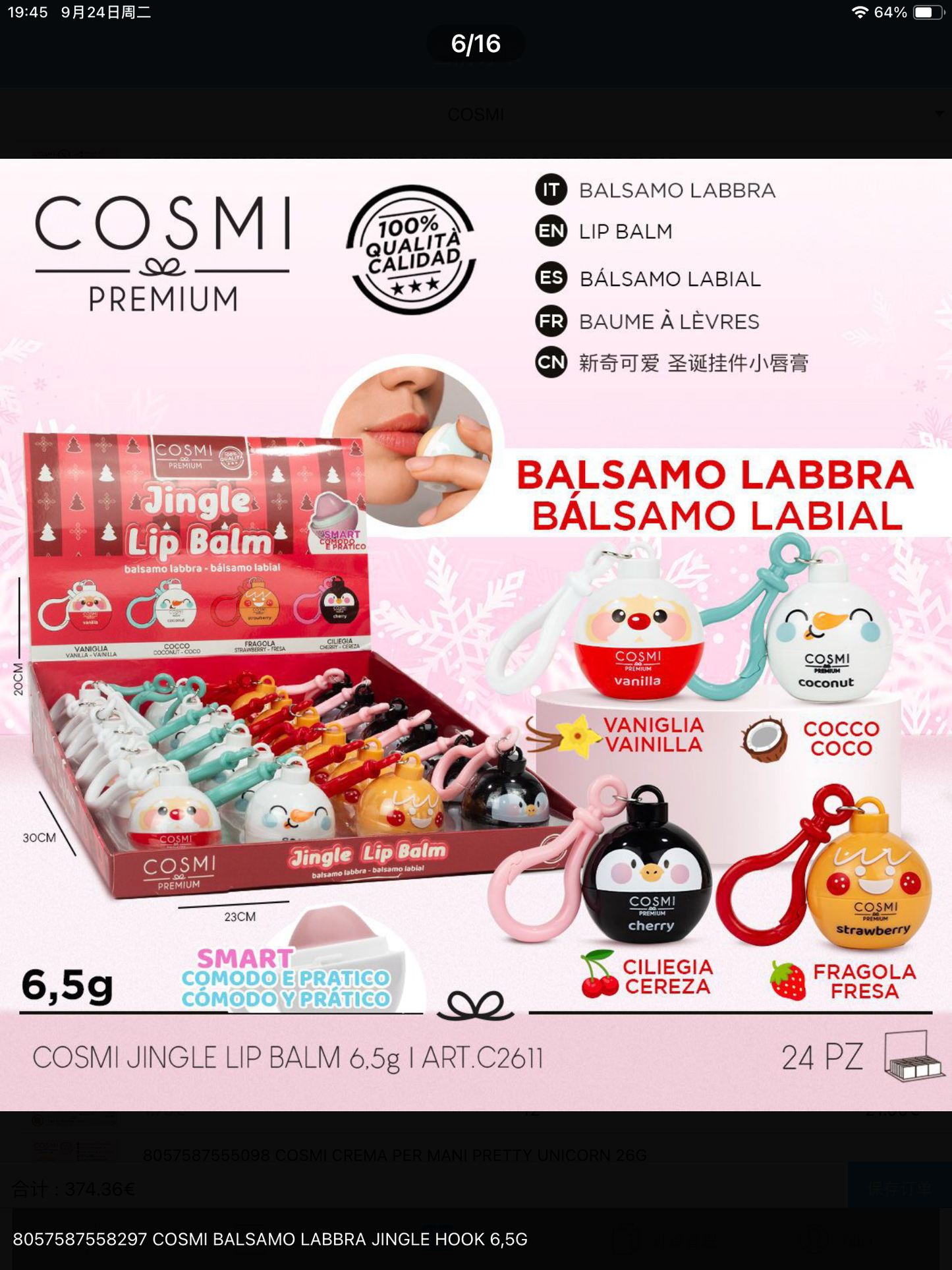 COSMI balsamo labbra 6,5g