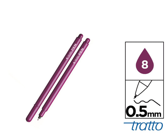 Tratto pen metal look porpora 0,5mm 8