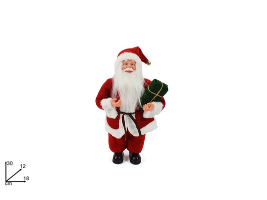 NATALIZIA babbo natale con pacco 30cm