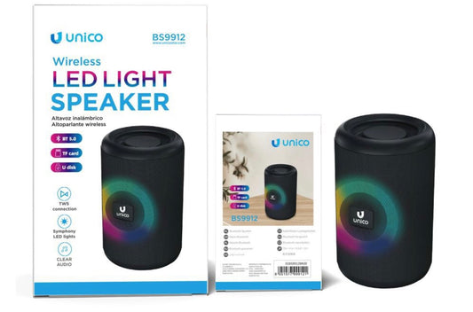 UNICO altoparlante bluetooth luce anulare colora BS9912