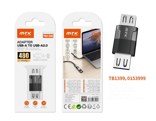 ADATTATORE USB-A TO USB-A2.0   TB1399