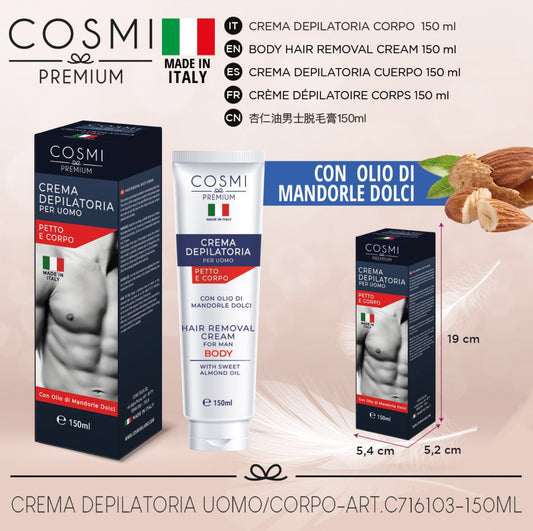 COSMI crema depilatoria corpo per uomo