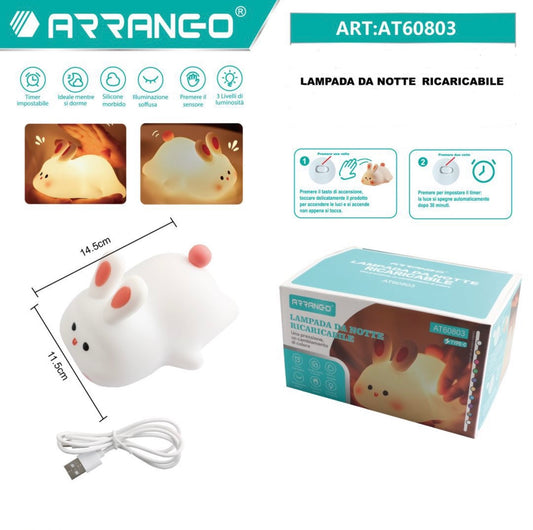 ARRANGO lampada da notte ricaricabile ART:AT60803