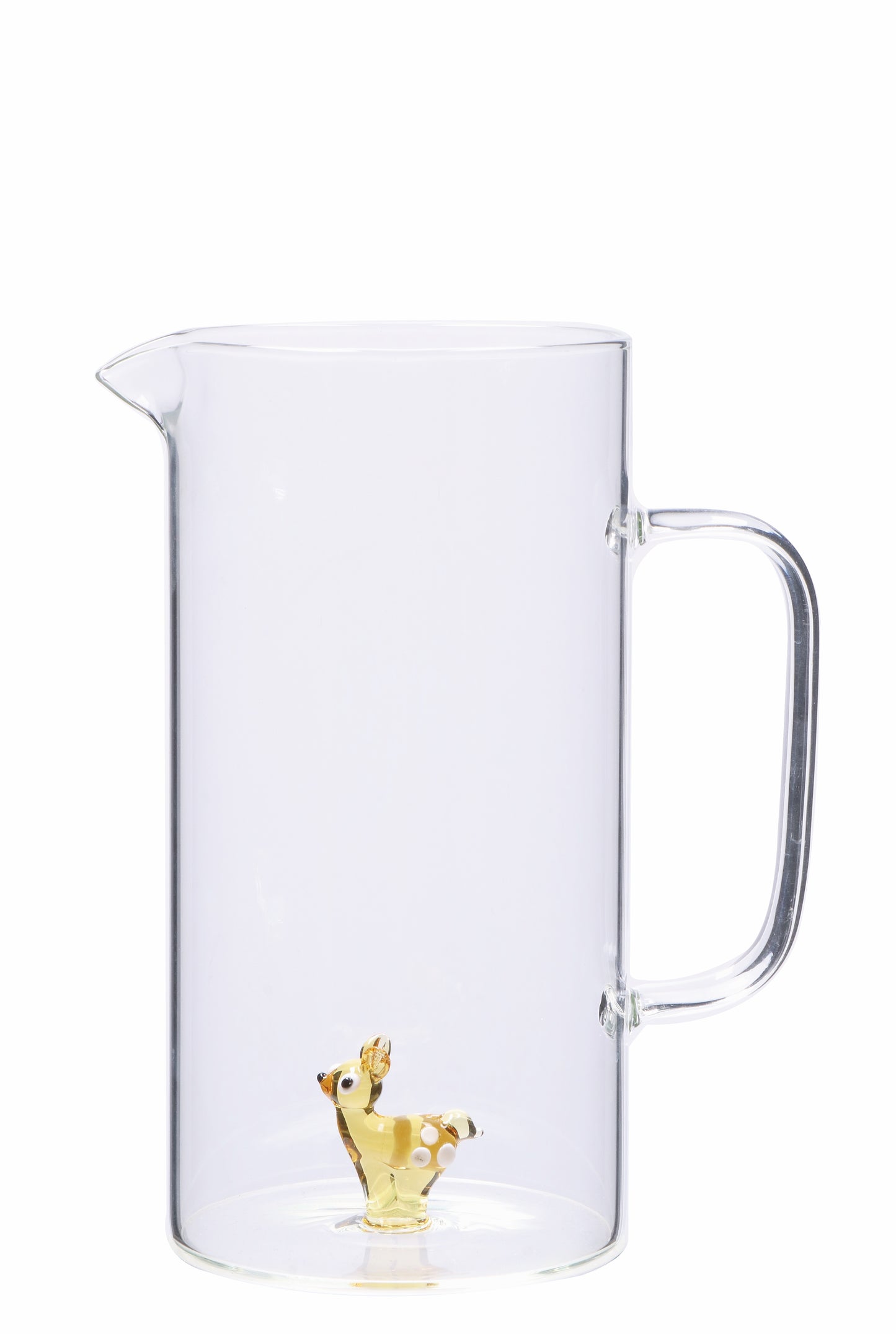 NATALIZIA CARAFFA IN VETRO CON FIGURA 3D 16X10Xh20cm  1.2l