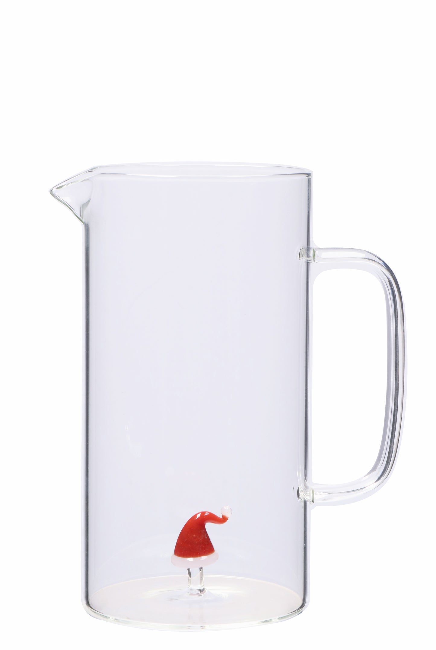 NATALIZIA CARAFFA IN VETRO CON FIGURA 3D 16X10Xh20cm  1.2l