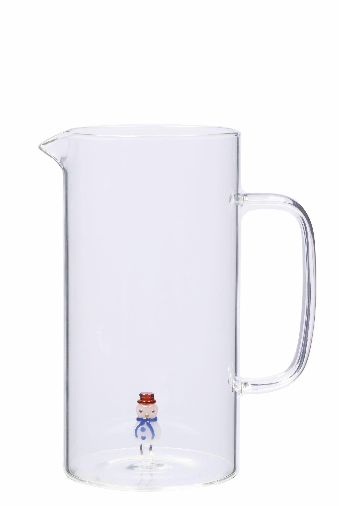 NATALIZIA CARAFFA IN VETRO CON FIGURA 3D 16X10Xh20cm  1.2l