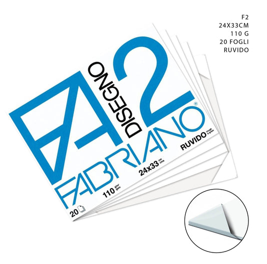 Fabriano album f2 ruvido 20fogli 110g/m 24x33cm