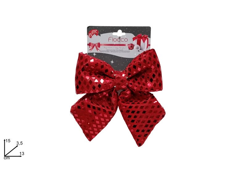 NATALIZIA fiocco laminato 15x13cm