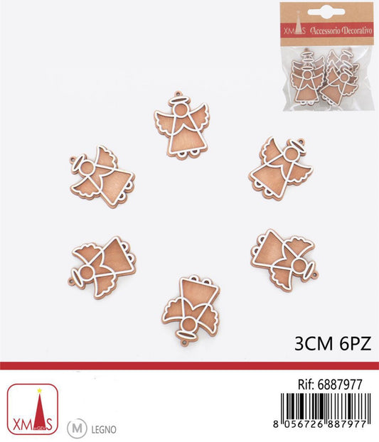 NATALIZIA decorazione di natale 3cm 6pz