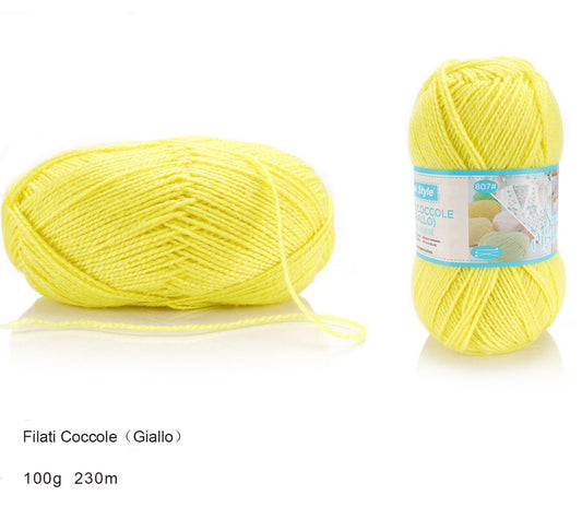 Filati coccole GIALLO 100g/230m