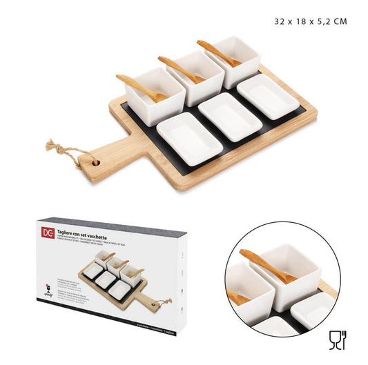 DC CASA tagliere con set vaschette 6pz