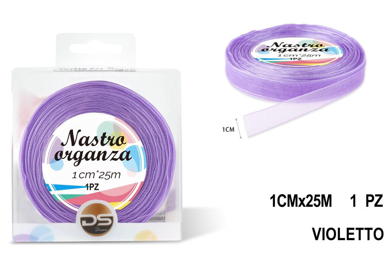 Nastro organza 1 cm LILLA