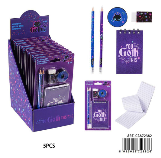 PRYMA L/gothic memopad 40ff+temperino+matita+gomma