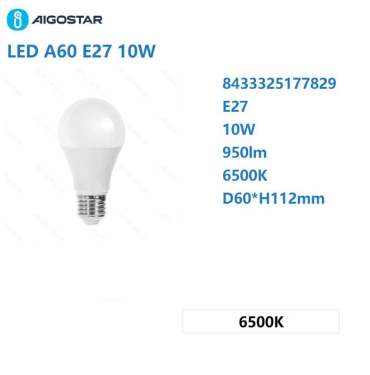 LED A60 E27 10w 6500k