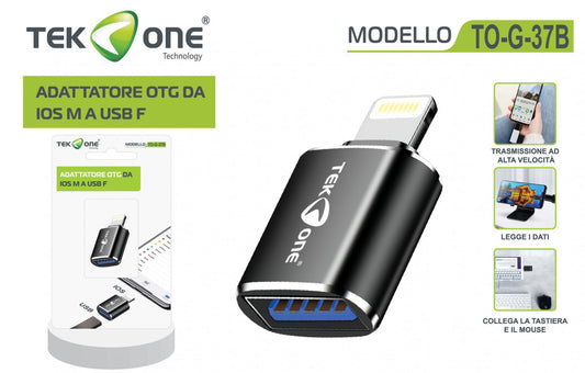 TEK ONE adattatore otg da ios M A usb 37B