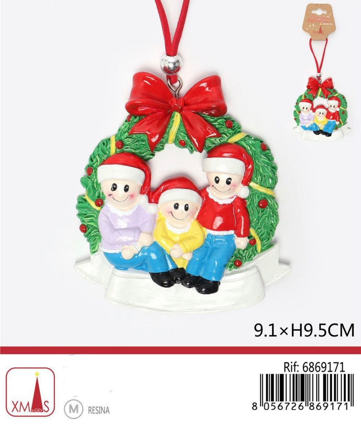 NATALIZIA pendente famiglia 9,1x9,5cm