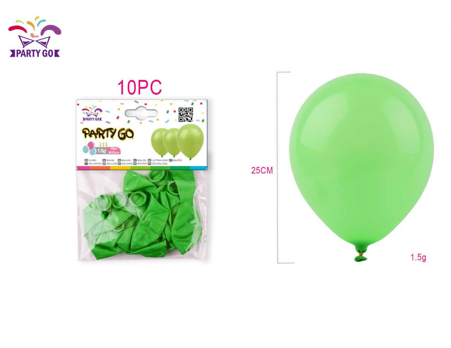 Palloncini 10pz 1.5g verde chiaro