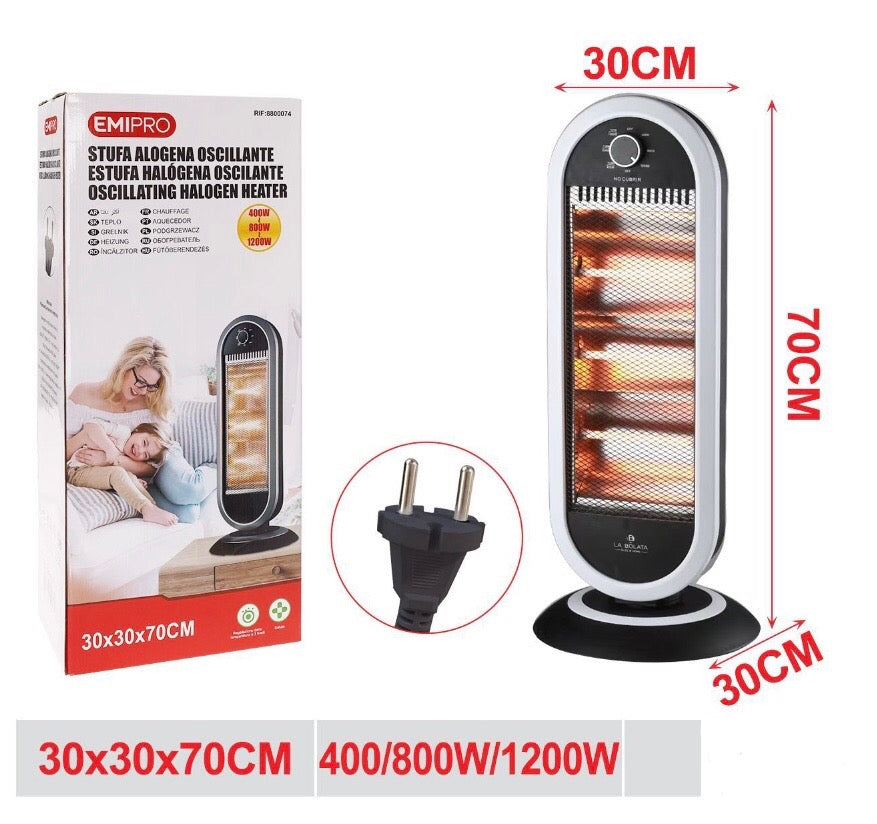 EMI stufa alogena oscillante