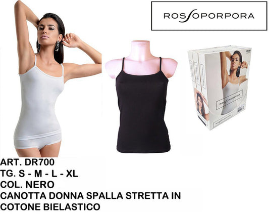CANOTTA donna   bielastico nero
