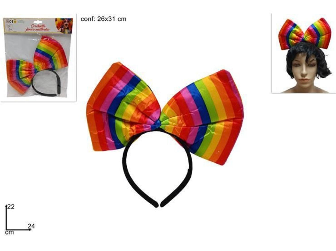 Acc. cerchietto multicolor a fiocco