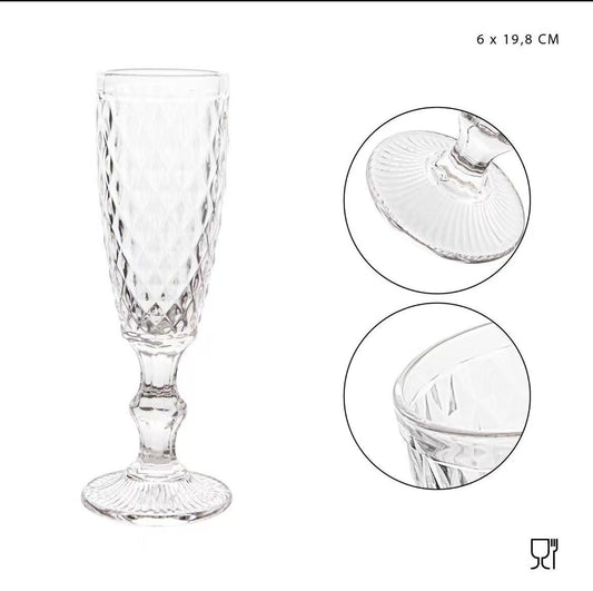 DC CASA L/QUEEN BICCHIERE CHAMPAGNE 160ML TRASPAR.