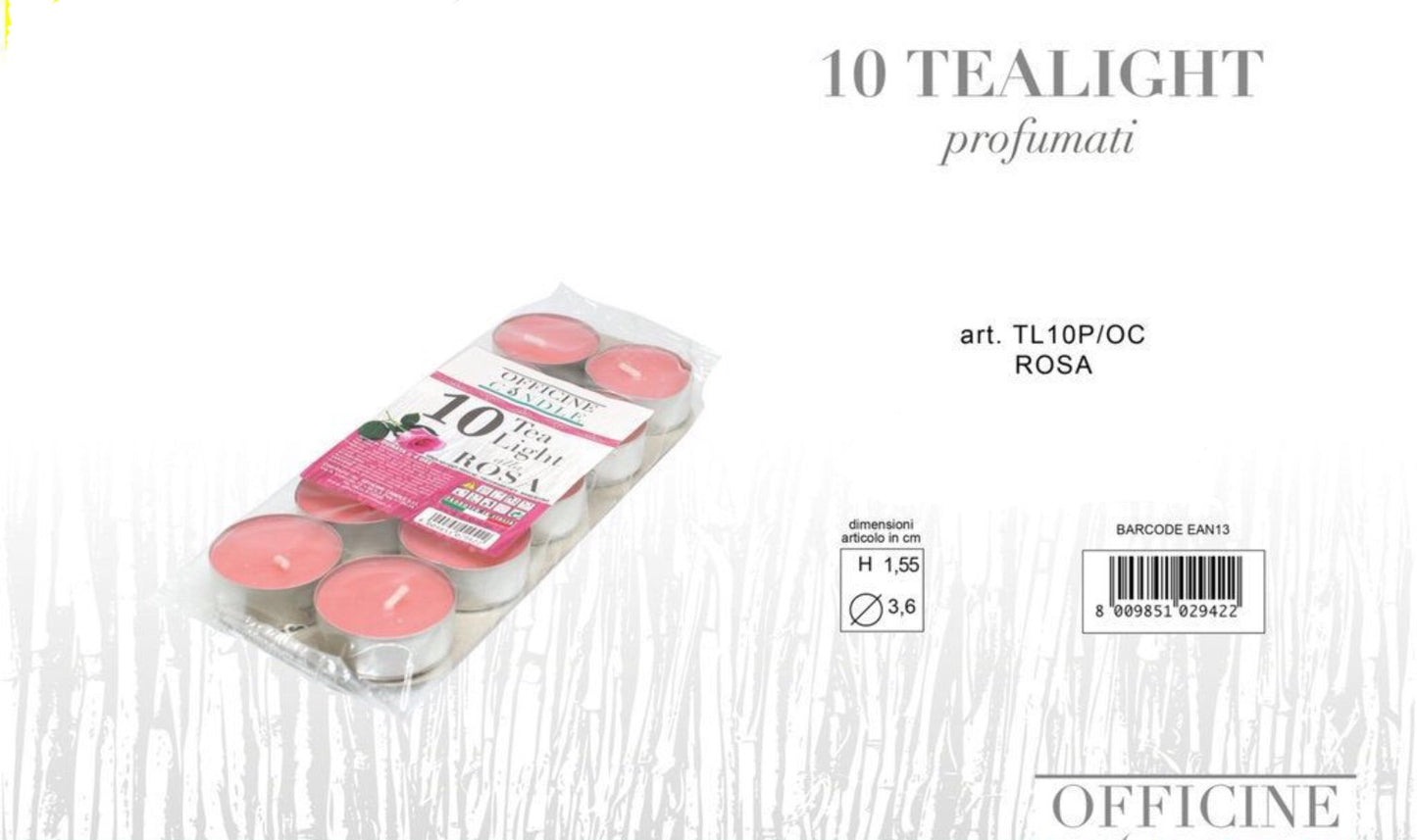 CANDELE tea light rosa 10pz