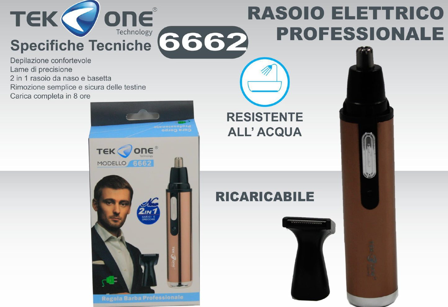 TEK ONE  rifinitore barba 6662