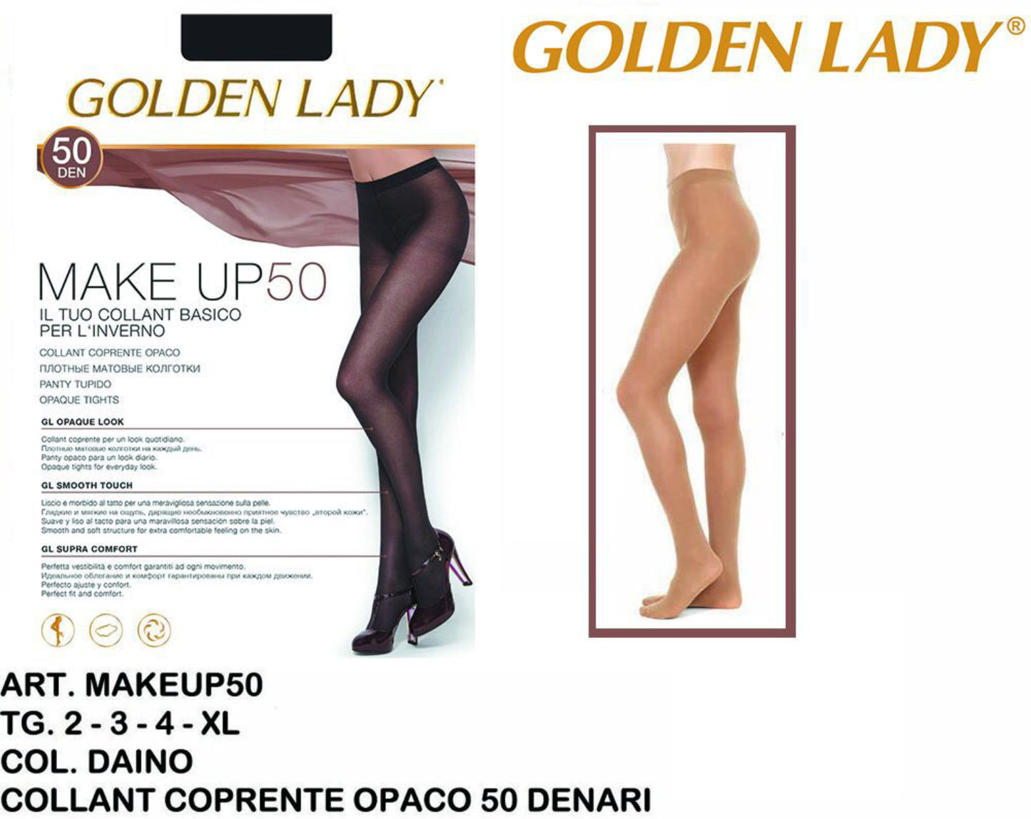 GOLDEN LADY collant 50daneri diano