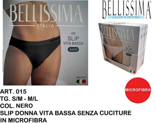 BELLISSIMA slip vita bassa nero 015