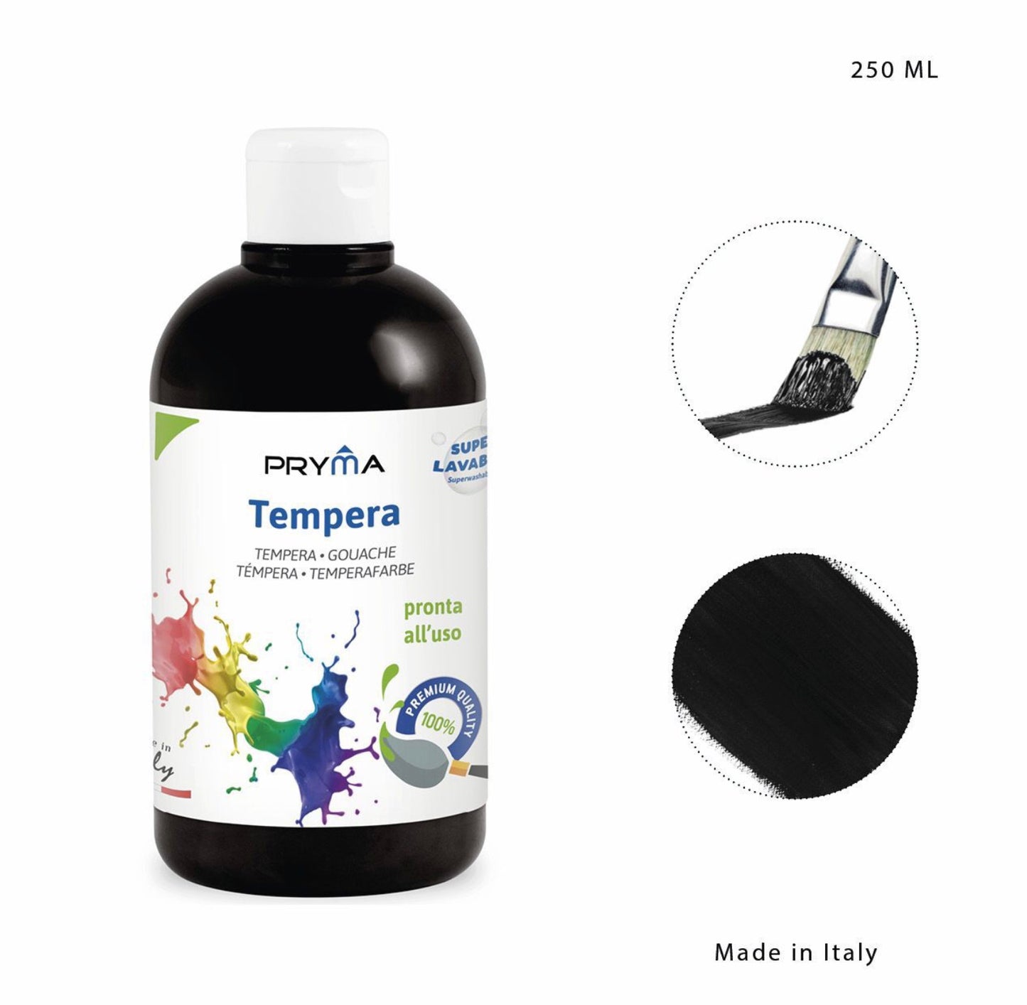 PRYMA tempera 250 ml NERO