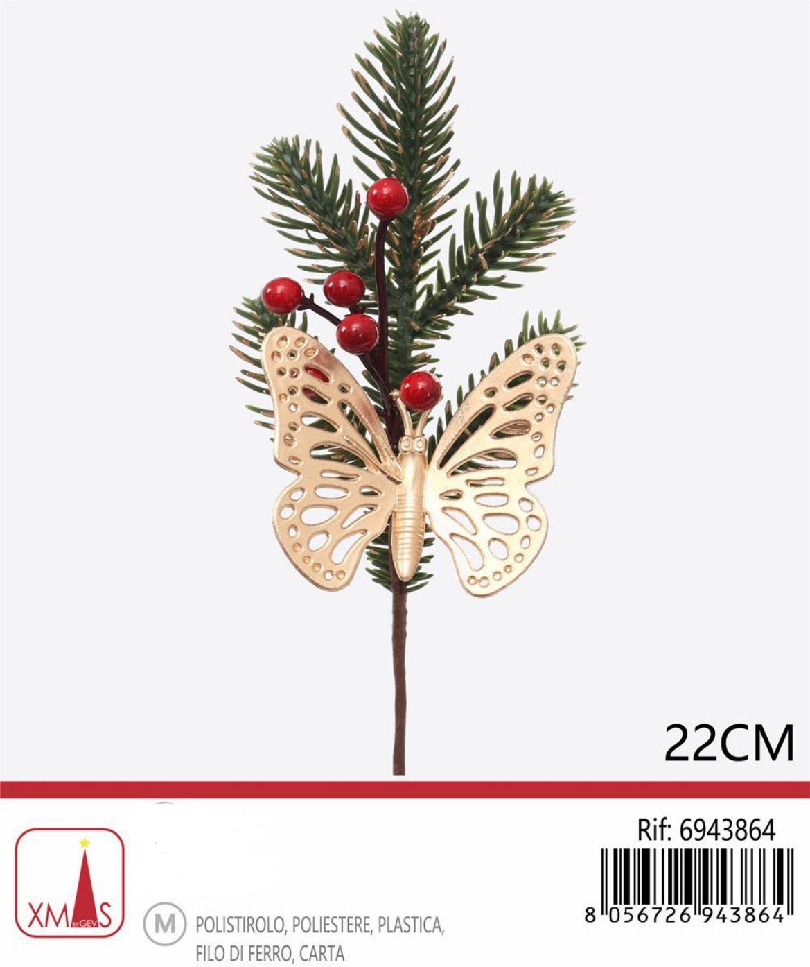 NATALIZIA ramo pino artificiale 22cm