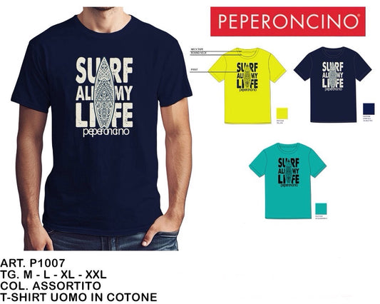T-SHIRT uomo in cotone P1007