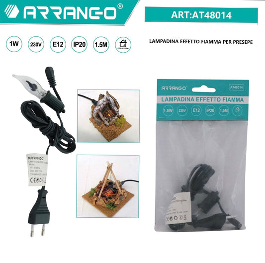 ARRANGO lampadino effetto fiamma per presepe ART:AT48014