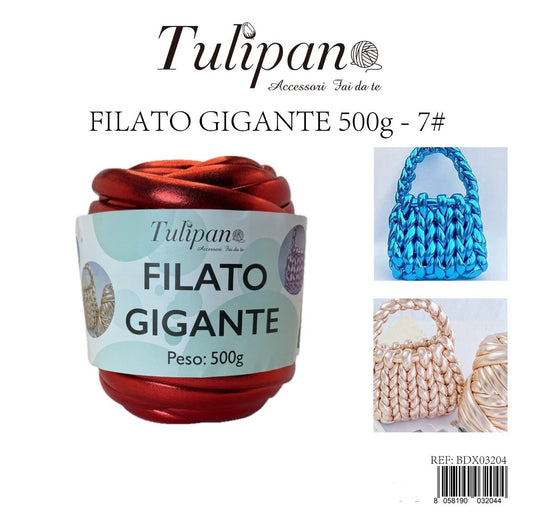 FILATO gigante 500g 7# metallizziate