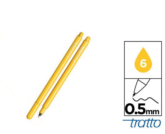 Tratto pen metal look giallo 0,5mm 6