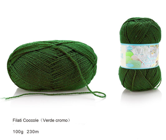 Filati coccole VERDE CROMO 100g/230m