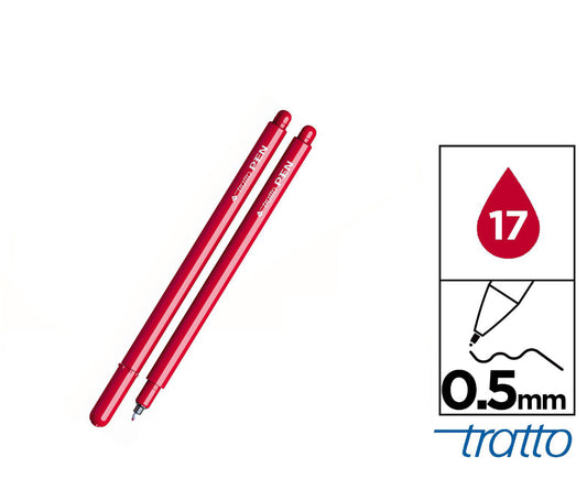 Tratto pen metal look rosso camonio 0,5mm 17