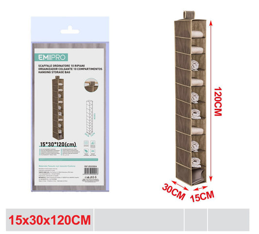 SCAFFLE ordinatore 10 ripiani  15x30x120cm