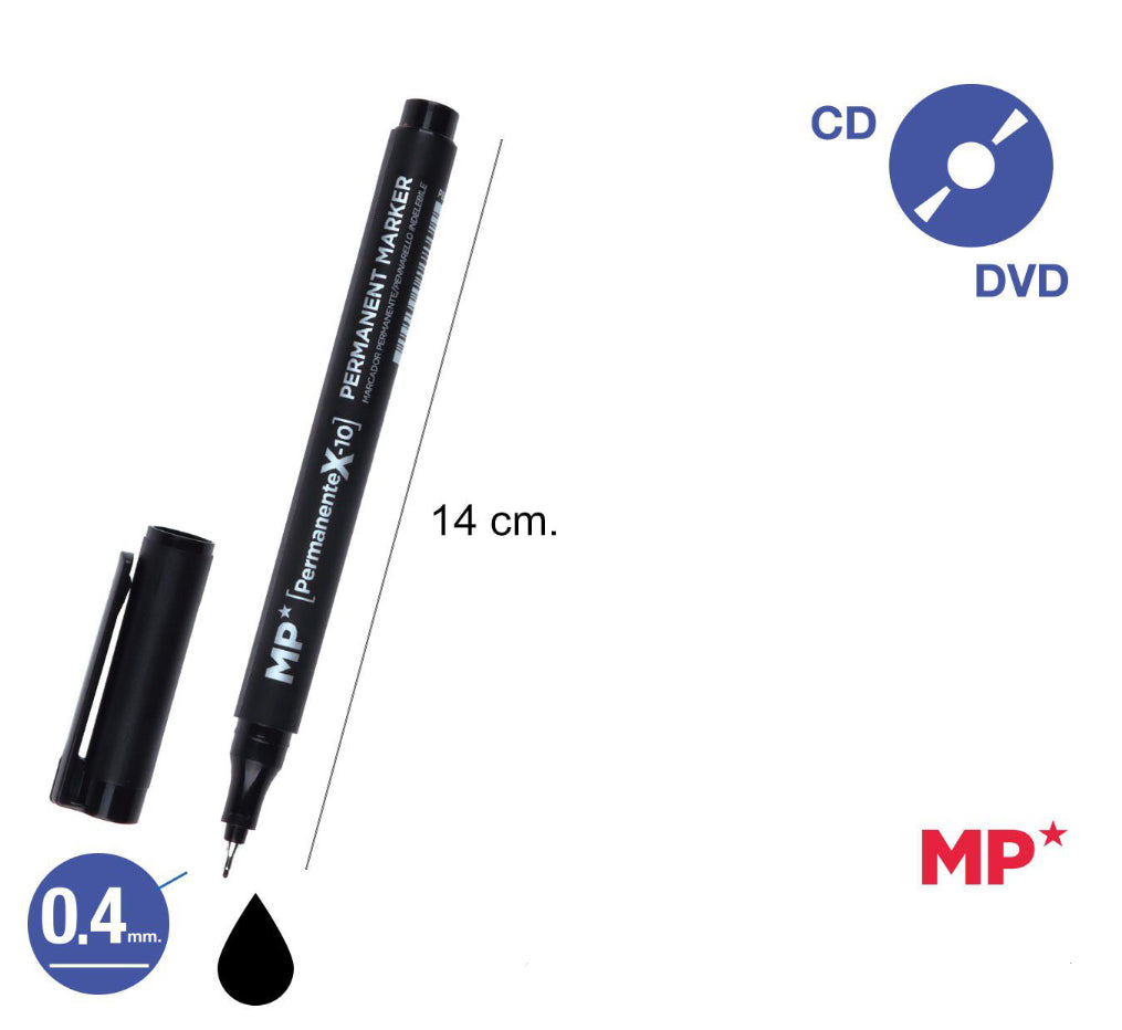 MP Pennarello indelebile 0.4mm nero