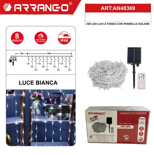 ARRANGO 380 LED a tenda con pannello solare