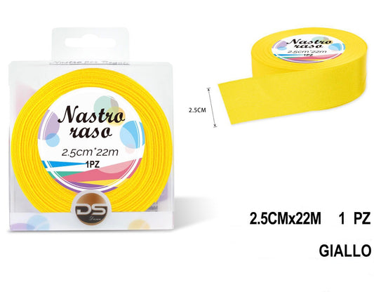 Nastro raso 2.5 cm GIALLO