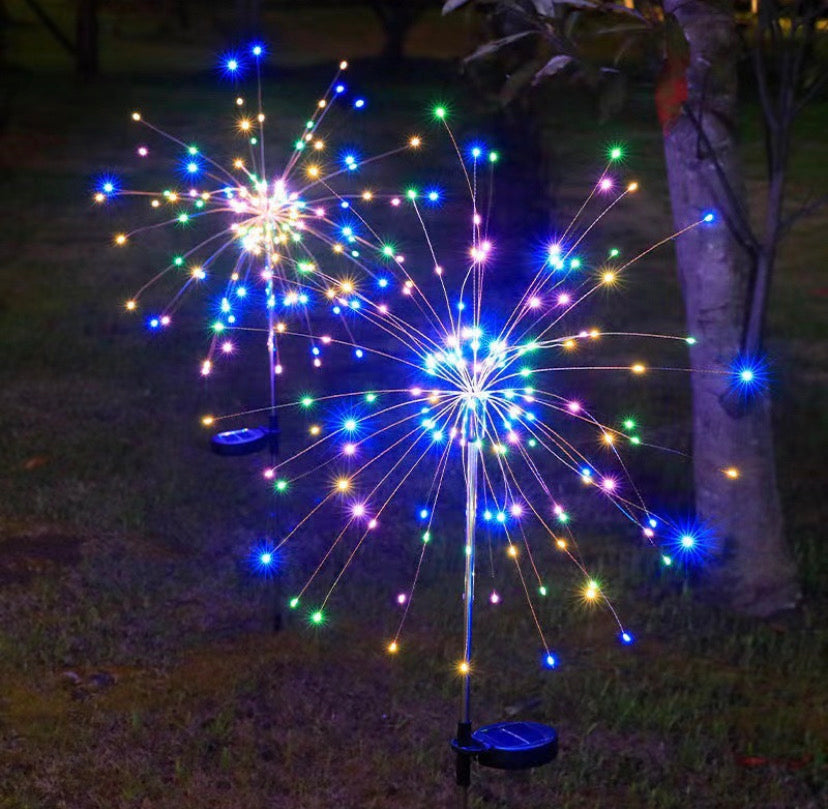 Lampada solare a giardino luce multicolore 2pz