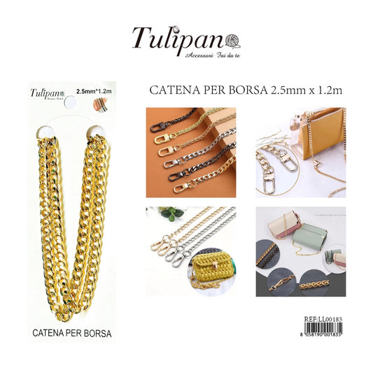 CATENA per borsa oro 2.5mmx1.2m
