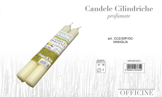 CANDELE CILINDRICHE vaniglia 2pz