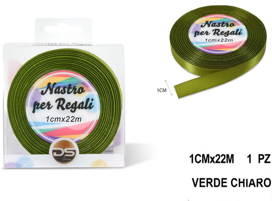 Nastro raso 1 cm VERDE CHIARO