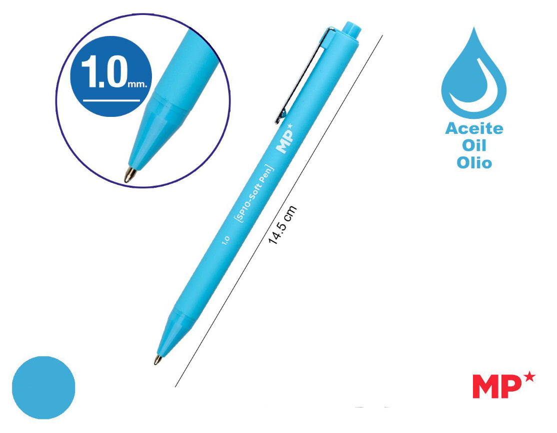 Penna a sfera ad olio (SP10) azzurro